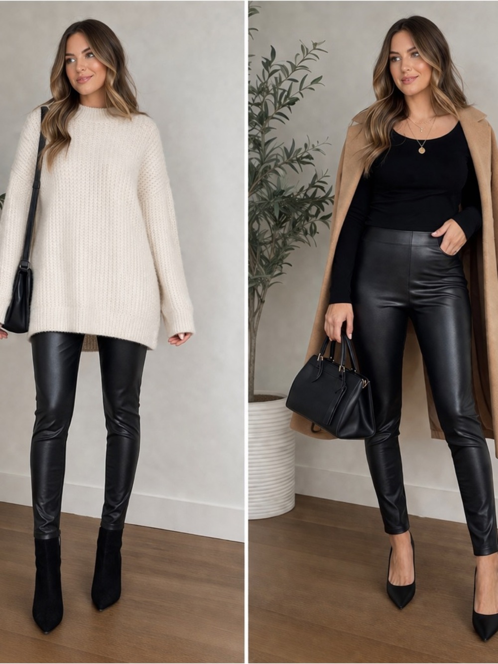 Banana Republic Black Faux Leather Leggings